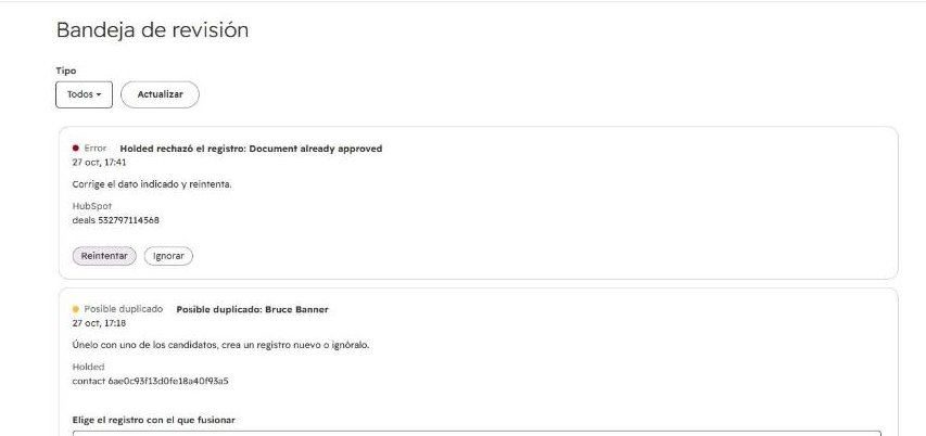 Review inbox for possible duplicates.